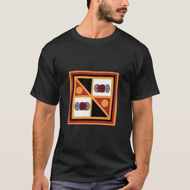 T-shirt Art africain abstrait moderne (Devant)
