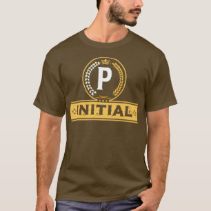T-shirt Art alphabétique par Viralfont Lettre P