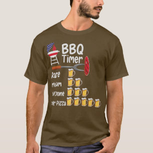 T-shirt Art amusant BBBQ Timer Grillades barbecue grillade
