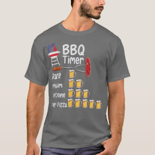 T-shirt Art amusant BBQ Timer Grillades barbecue grillades