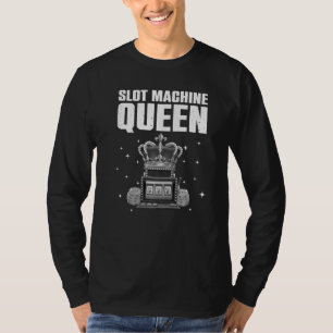 T-shirt Art amusant pour femmes joueuses de machine à sous