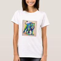Art animal Lion abstrait coloré