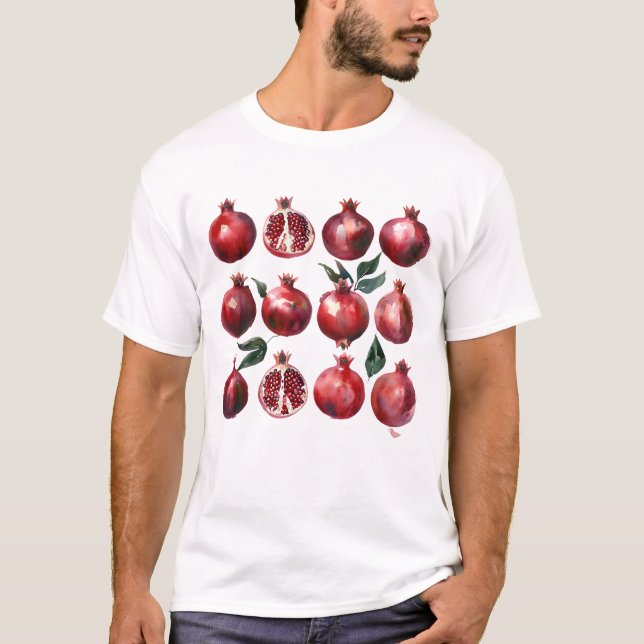 T-shirt Art aquarelle de grenade (Devant)