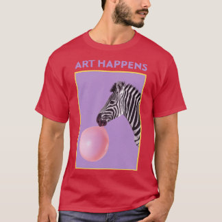 T-shirt Art Arrive Art Zebra Bubble Gum