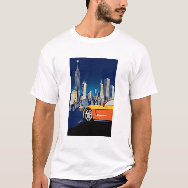 T-SHIRT ART AUTOMOBILE DE VETTE ÉLÉGANT (Devant)