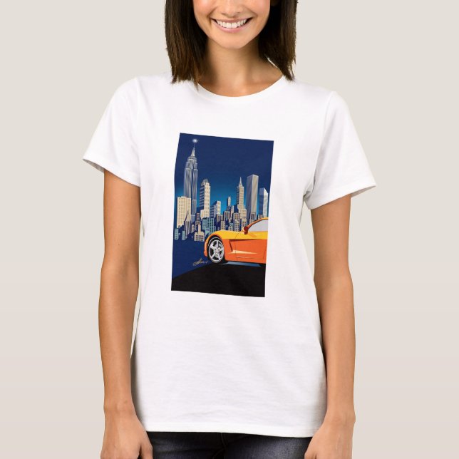 T-SHIRT ART AUTOMOBILE DE VETTE ÉLÉGANT (Devant)