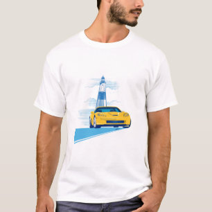 T-SHIRT ART AUTOMOBILE DE VETTE ÉLÉGANT