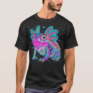 T-shirt Art Axolotl Aztèque Salamandre Mexicaine Mexique C
