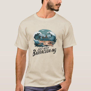 T-shirt Art Barracuda humoristique pour les fans de mer