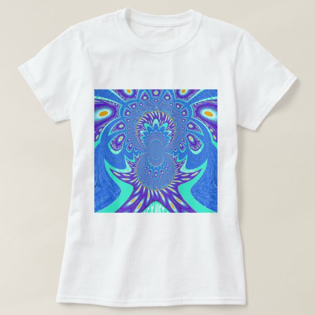 T-shirt Art bleu moderne (Design devant)