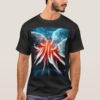 T-shirt Art bleu rouge