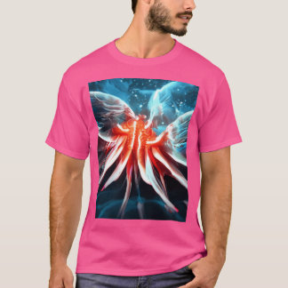 T-shirt Art bleu rouge