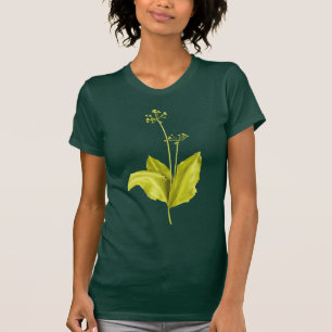 T-shirt Art botanique de plante verte d'ail sauvage