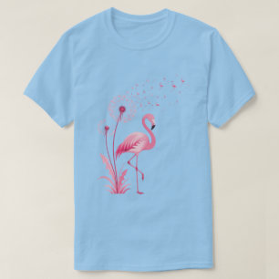 T-shirt Art botanique d'oiseaux   Rêve de pissenlit de fla