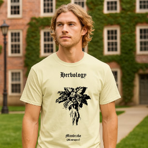 T-shirt Art botanique vintage de la racine de mandragore e