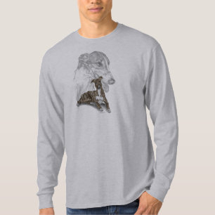 T-shirt Art Brindle de chien de lévrier