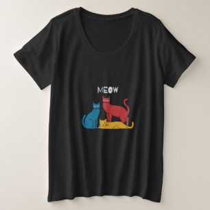 T-shirt Art Cats - Trois chats colorés à la mienne