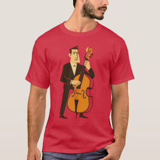 T-shirt Art celliste de jazz Abstrait - Graphi musicien mo