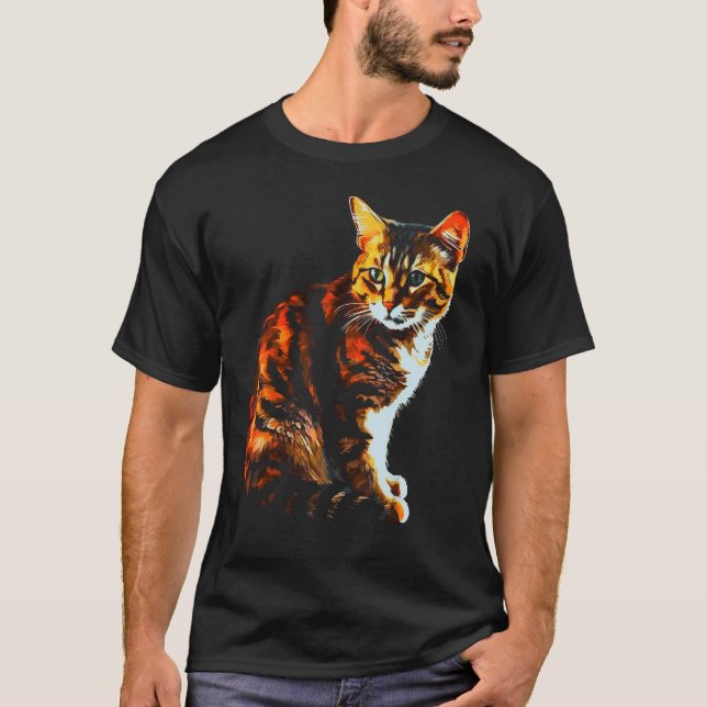 T-shirt Art Chat - Animal Chat Motif Animal Chat (Devant)