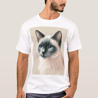 T-shirt Art Chat Siamese - Joli cadeau Pet Lover