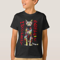 Art Chat Texte Coloré Animal Graphique Motif Chat