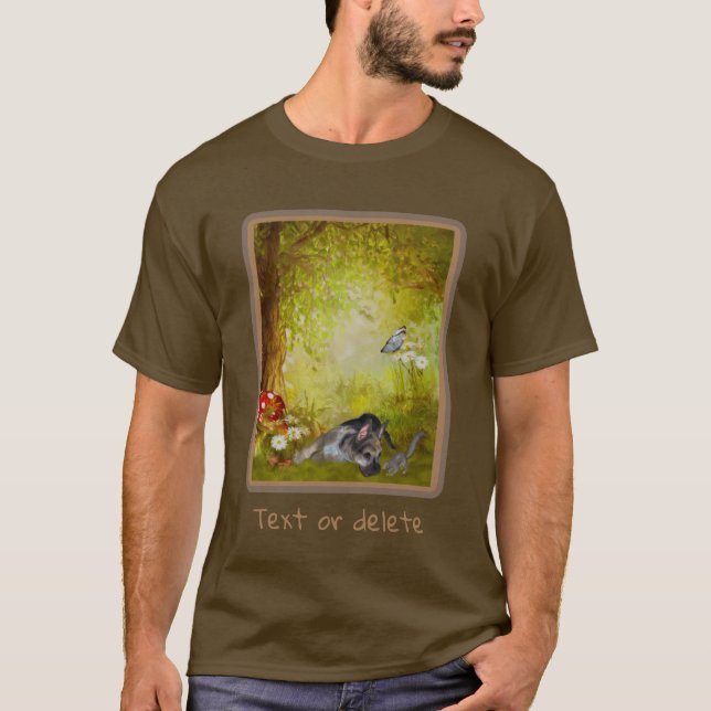 T-shirt Art Chien d'Imaginaire Chien Allemand Berger (Devant)