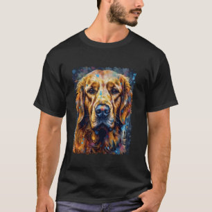 T-shirt Art Chien Retriever Doré Vintage Amoureux Animaux