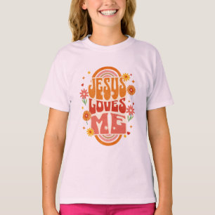 T-shirt Art chrétien rétro “Jésus m'aime” – Groovy Fait