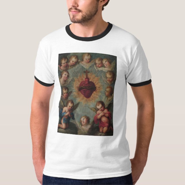 T-shirt Art classique du Sacré-Coeur par Jose Paez Chemise (Devant)