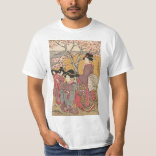 T-shirt Art classique japonais de dame de geisha