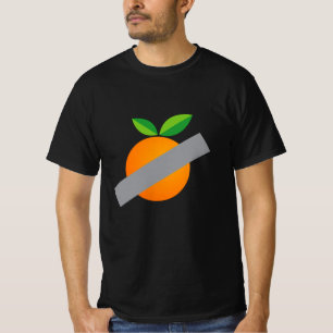 T-shirt Art comique orange scotché