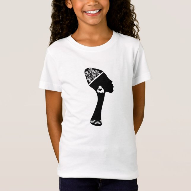 T-Shirt Art contemporain moderne abstrait de femme africai (Devant)