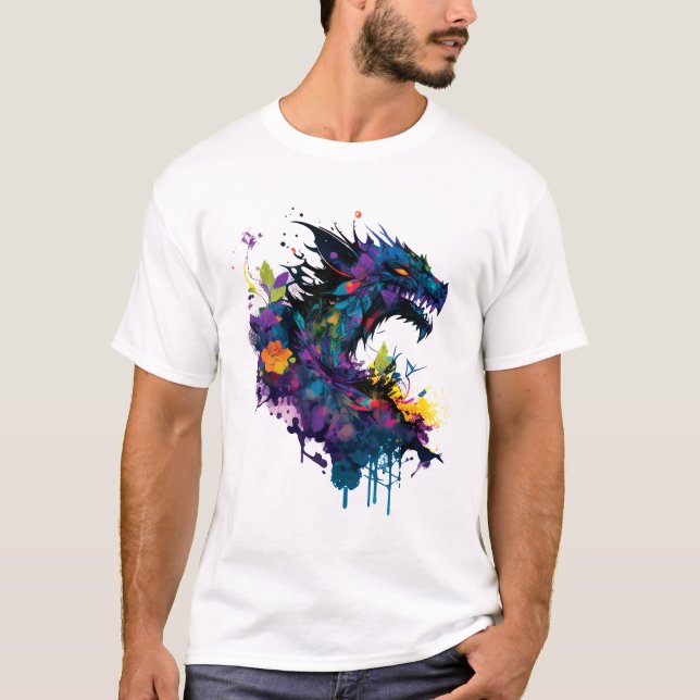 T-shirt Art cool du dragon (Devant)