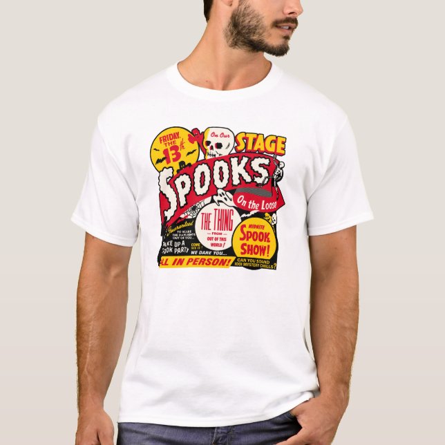 T-shirt Art d'affiche de Spookshow - spectres sur le lâche (Devant)