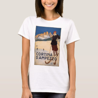 T-shirt Art d'affiche de Vintage voyage de Cortina