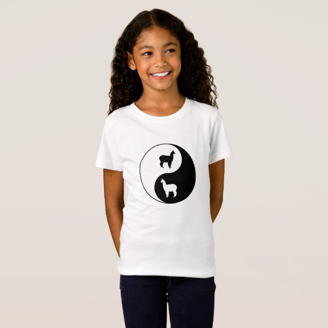 T-Shirt Art d'alpaga de Yin Yang (Devant entier)