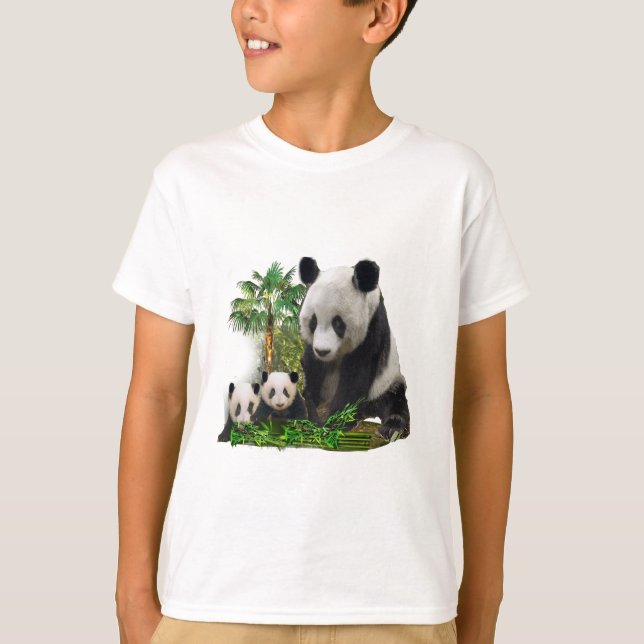 T-shirt Art d'amour de panda (Devant)