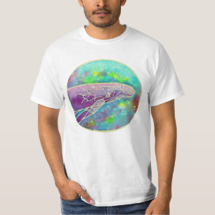 T-shirt Art de baleine de bosse de batik