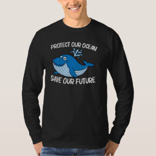 T-shirt Art De Baleine Pour Hommes Femmes Orca Narwhal Blu