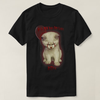 T-shirt Art de ballon d'horreur de chaton effrayant