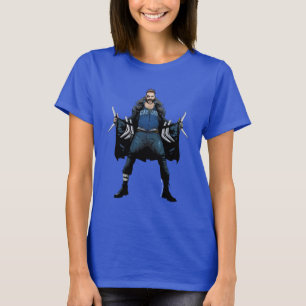 T-shirt Art de bande dessinée de boomerang du peloton   d