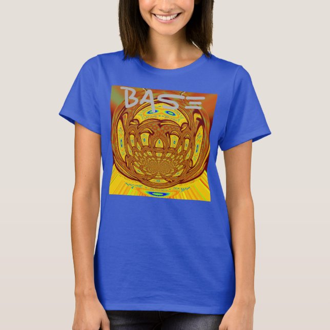 T-shirt Art de baseball jaune doré Imprimer (Devant)