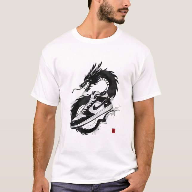 T-shirt Art de basket à l'encre Sumi-e (Devant)