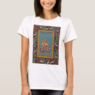 T-shirt Art de Boho Mughal Paisley d'éléphant de l'Inde