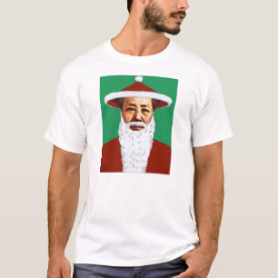 T-shirt Art de bruit chinois de Joyeux Noël de Mao le pè
