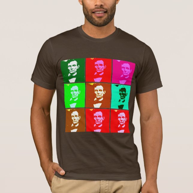 T-shirt Art de bruit .esque Abraham Lincoln (Devant)