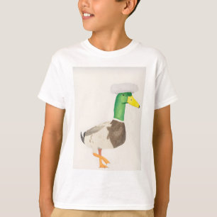T-shirt Art de canard de chef aquarelle d'oiseau