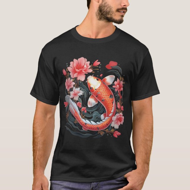 T-shirt art de carpe koï (Devant)