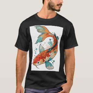 T-shirt Art de carpe Koi japonais