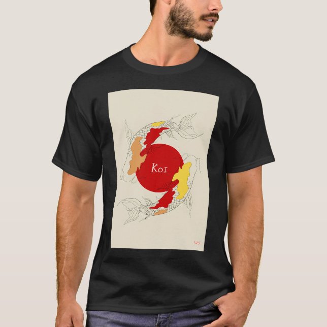 T-shirt art de carpes koï (Devant)